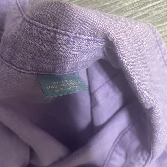 2x‎ TOMMY BAHAMA RELAX Shirt Mens XL 100% Linen Long Sleeve Button Front Check - Picture 9 of 16